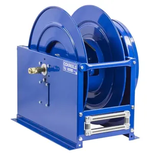 COXREELS DLPL-475 Spring Return Hose Reel, Dual Delivery, 1/2 Inch Inner Dia., 75 Feet Length | CF3KMF