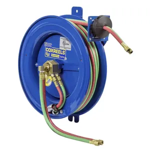 COXREELS EZ-SG17W-150 Spring Return Hose Reel, 1/4 Inch Inner Dia., 50 Feet Length | CF3MMX