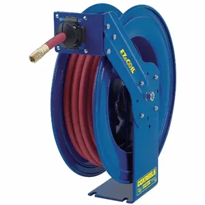 COXREELS EZ-HP-150 Spring Return Hose Reel, High Pressure, 1/4 Inch Inner Dia., 50 Feet Length | CF3PUZ