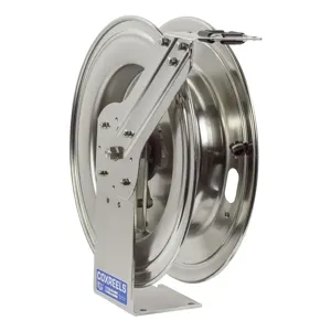 COXREELS MPL-N-450-SS Spring Return Hose Reel, Medium Pressure, 1/2 Inch Inner Dia., 50 Feet Length | CF3NZZ