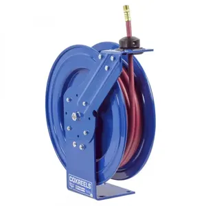 COXREELS P-LPL-425-AL Spring Return Hose Reel, 1/2 Inch Inner Dia., 25 Feet Length, Aluminium | CF3KLR