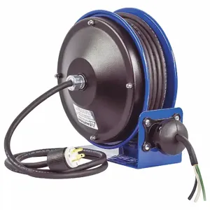 COXREELS PC10-3012-X Power Cord Reel, 30 Feet Length, Blue | AG6TPH 46V004