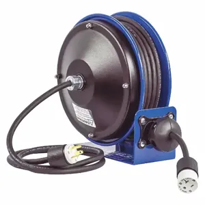 COXREELS PC10-3016-A Power Cord Reel, 30 Feet Length, Blue | AD6PGK 46U998