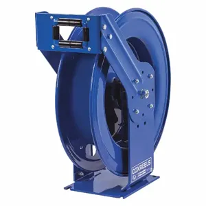 COXREELS TSHL-N-575-BXN Spring Return Hose Reel, 75 ft. Length, 3/4 Inch I.D., Brass, Blue | CF3KTZ 29RE69