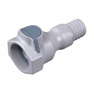 CPC 98700 Quick Disconnect, Polypropylene, 3/4 Inch Size, Coupler x Barbed, Shut-Off, Gray | CR2QRW 788C39