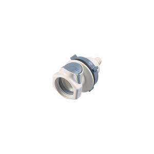 CPC HFC16635 Quick Disconnect, Polysulfone, 3/8 Inch Size, Coupler x Barbed, Flow-Through, White | CR2QQR 788C46