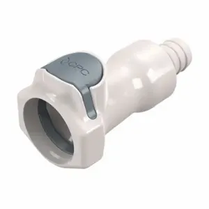 CPC HFC17835 Quick Disconnect, Polysulfone, 1/2 Inch Size, Coupler x Barbed, Flow-Through, White | CR2QPC 788C50