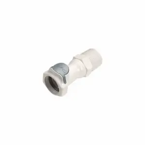 CPC HFCD101235 Quick Disconnect, Polysulfone, 3/4 Inch Pipe Size, Coupler x Npt, Shut-Off, White | CR2QPU 788C63