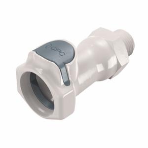 CPC HFCD10635 Quick Disconnect, Polysulfone, 3/8 Inch Pipe Size, Coupler x Npt, Shut-Off, White | CR2QQM 788C66