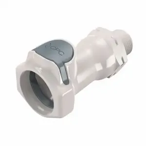 CPC HFCD10635BSPT Quick Disconnect, Polysulfone, 3/8 Inch Pipe Size, Coupler x Bspt, Shut-Off | CR2QQK 788C67