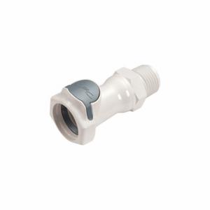 CPC HFCD10835 Quick Disconnect, Polysulfone, 1/2 Inch Pipe Size, Coupler x Npt, Shut-Off, White | CR2QRK 788C68