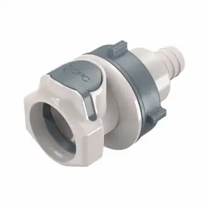 CPC HFCD16835 Quick Disconnect, Polysulfone, 1/2 Inch Size, Coupler x Barbed, Shut-Off, White | CR2QPF 788C75