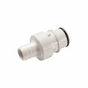 CPC HFCD22835 Quick Disconnect, Polysulfone, 1/2 Inch Size, Insert x Barbed, Shut-Off, White | CR2QPL 788C90