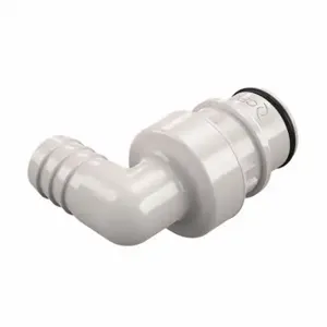 CPC HFCD23835 Quick Disconnect, Polysulfone, 1/2 Inch Size, Insert x Barbed, Shut-Off, White | CR2QPM 788C92