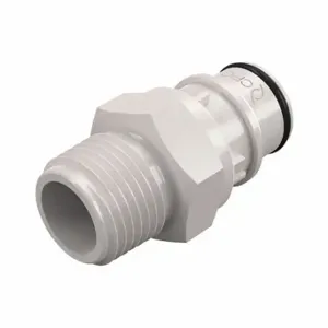 CPC HFCD24835 Quick Disconnect, Polysulfone, 1/2 Inch Pipe Size, Insert x Npt, Shut-Off, White | CR2QPB 788C99