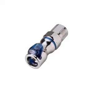 CPC LQ4D13006BLU Quick Disconnect, Chrome Ca360 Brass, Coupler x Ptf, Shut-Off, 2 1/2 Inch Length | CR2QNN 788CA9