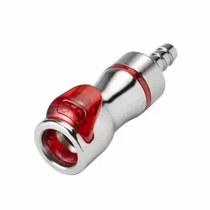 CPC LQ4D17004RED Quick Disconnect, 1/4 Inch Size, Coupler x Barbed, Shut-Off | CR2QLU 788CC3