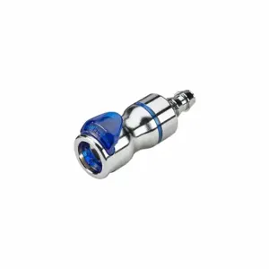 CPC LQ6D17006LBLU Quick Disconnect, Chrome Ca360 Brass, 3/8 Inch Size, Coupler x Barbed, Shut-Off | CR2QMZ 788CG4