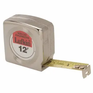 CRESCENT W9312D LUFKIN Pocket Tape, 3/4 InchX12 ft, Engineer, 12 ft Blade Length, 3/4 Inch Blade Width | CR2RBN 702T52