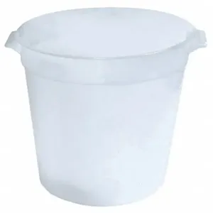 CRESTWARE RCW18 Round Storage Container, 13 3/4 Inch x 13 Inch x 14 3/4 Inch Size, Plastic, White | CH6RHK 45GK07