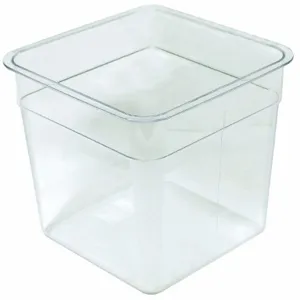 CRESTWARE SQC6 Round Storage Container, 18 3/4 Inch x 8 3/4 Inch x 7 Inch Size, Plastic, Clear | CH6RNY 45GK84