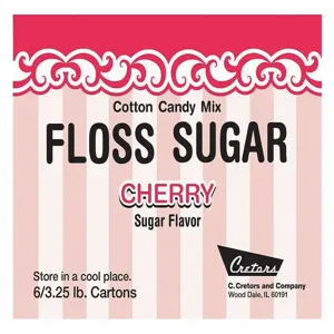 CRETORS 7409-CH Cotton Candy Mix, Flavor Cherry, 3-1/4 Lbs, 6 Pk | CF2KPF 31EW27