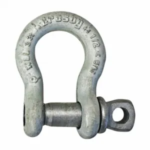 CROSBY 1017450 Anchor Shackle, Screw Pin, 4000 lb Working Load Limit, 21/32 Inch Wd Between Eyes | CR2RZJ 491W09