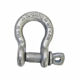 CROSBY 1017538 Shackle, Screw Pin, 14000 Lb Working Load Limit, 1 1/4 Inch Width Between Eyes | CR2TDG 48FR15