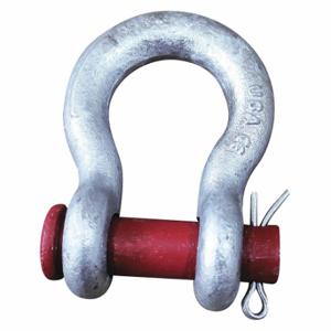 CROSBY 1018115 Shackle, Round Pin, 6500 Lb Working Load Limit, 1 1/16 Inch Width Between Eyes | CR2TCP 48FR18
