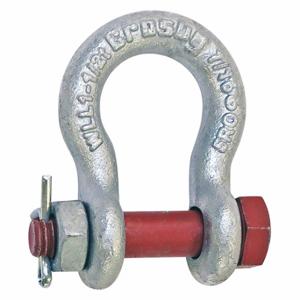 CROSBY 1019471 Shackle, Bolt/Cotter/Nut Pin, 3000 Lb Working Load Limit, 3/4 Inch Width Between Eyes | CR2TCF 48FR36