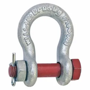 CROSBY 1019471 Shackle, Bolt/Cotter/Nut Pin, 3000 Lb Working Load Limit, 3/4 Inch Width Between Eyes | CR2TCF 48FR36