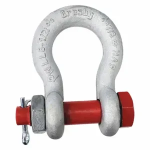 CROSBY 1019533 Shackle, Bolt Pin, 13000 Lb Working Load Limit, 1 29/64 Inch Width Between Eyes | CR2TCB 48FR37