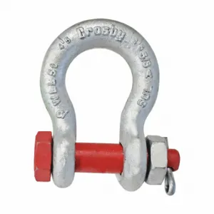 CROSBY 1021029 Anchor Shackle, Bolt/Cotter/Nut Pin, 6, 660 lb, 13/16 Inch Wd Between Eyes | CR2RYR 491W21