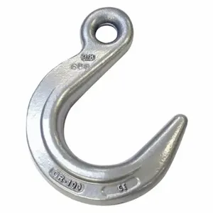 CROSBY 1026289 Eye Hook, Steel, 100 Grade, Eye, 3/8 Inch Trade Size, 8800 lb Working Load Limit | CR2TAN 48FR52