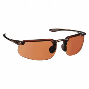 CROSSFIRE 211125 Safety Glasses, Wraparound Frame, Half-Frame, Brown, Brown, M Eyewear Size, Unisex | CR2TFU 36VZ71