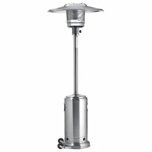 CROWN VERITY CV-2620-SS Patio Heater, Patio Heater, 45000 BtuH Heating Capacity Input, 6 to 10 ft, Silver | CR2TJZ 60YG46