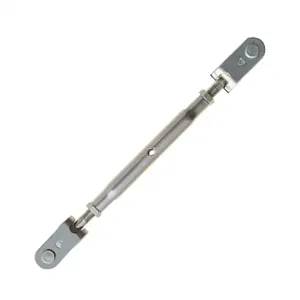 CS JOHNSON 09-100-2 Turnbuckle, Tubular, Jaw/Jaw, No Slot, With Locknuts | CE2ZUF