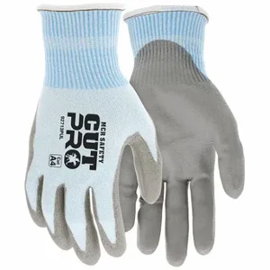 MCR SAFETY 92713PUXXL Coated Glove, 2XL, Polyurethane, Blue, 1 Pair | CR2UMF 793ZN0