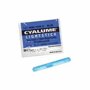 CYALUME TECHNOLOGIES 9-44360PF Lightstick, 1 1/2 Inch Length, 4 hr Duration, 2 yr Shelf Life, 50 Pack | CR2UPG 34AZ40