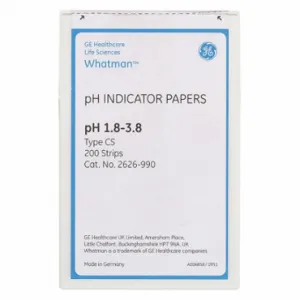 CYTIVA WHATMAN 2626-990 pH Indicator Strips, pH, 1.8 to 3.8 pH, 200 PK | CR2UWU 32HK86