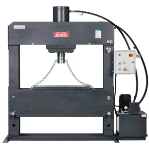 DAKE CORPORATION 972017-2 Hydraulic Press, Electrically Operated, H-frame, 200 Ton Capacity, 220V | CJ6UEL Force 200