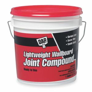 DAP 10114 Joint Compound, Lightweight Wallboard, 128 oz Container Size, Pail, White | CR2WFW 2GKY6