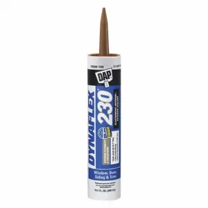 DAP 18412 Silicone Elastomeric Sealant, Dynaflex 230, Cedar Tan, 10 Oz, Cartridge | CR2WET 2KVG3