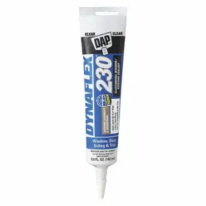 DAP 18860 Silicone Elastomeric Sealant, Dynaflex 230, Clear, 6 Oz, Tube | CR2WGL 45PG58