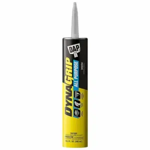 DAP 27501 Construction Adhesive, All Purpose, 10.3 Fl Oz, Cartridge, White | CR2WEW 2PE34