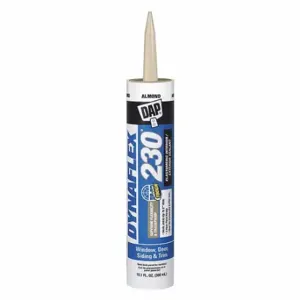 DAP 70798-18288 Acrylic Latex Elastomeric Sealant, Dynaflex 230, Almond, 10 oz Container Size, Cartridge | CR2WGE 4MY73