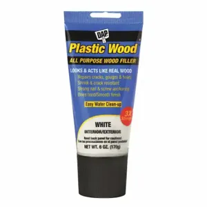 DAP 7079800585 Filler, Plastic Wood, 6 oz Container Size, Tube, White, Wood Filler | CV4JXR 56GX70