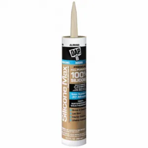 DAP 7079808784 Silicone Sealant, Silicone Max, Almond, 10 Oz, Cartridge, 501% Or More Elongation Range | CR2WEU 795CP4