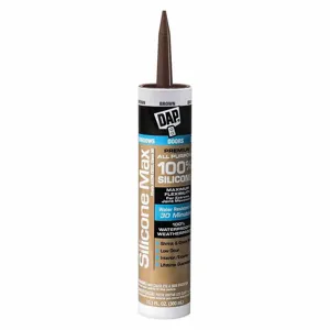 DAP 7079808788 Sealant, Silicone Max, Brown, 10 Oz, Cartridge | CR2WGN 375DH9