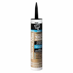 DAP 7079808789 Sealant, Silicone Max, Black, 10 Oz, Cartridge | CR2WGH 375DJ0